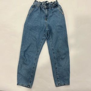 ZARA paper bag high waisted jeans size 2